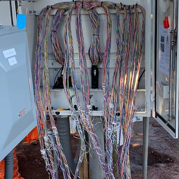 Copper Splicing - Before Alamon Outside Plant Services