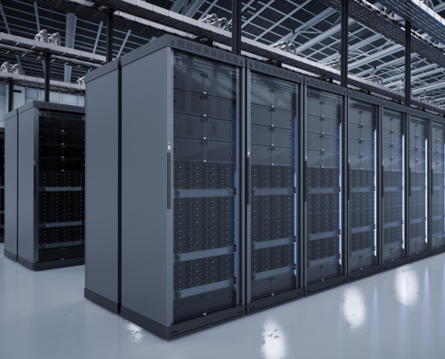 Server Room Racks in Data Center